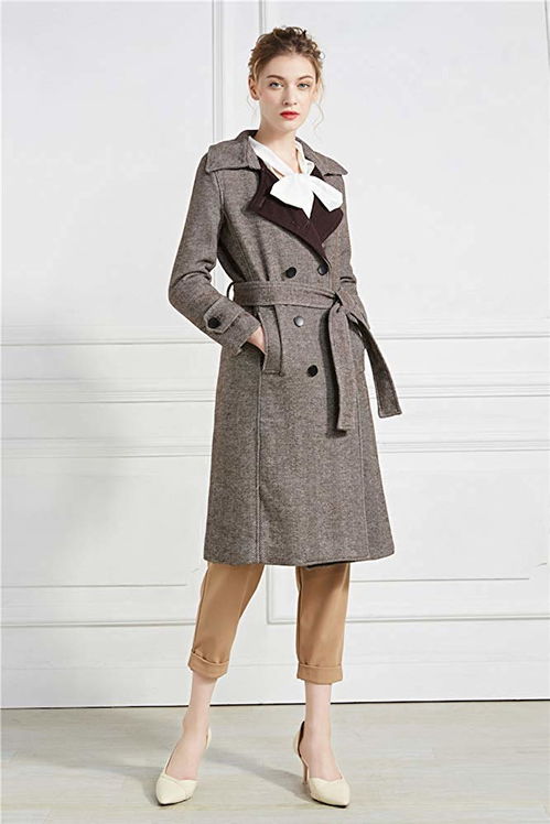 【服裝批發(fā)打包和拿貨華丹尼英倫風雙面羊毛羊絨呢大衣女】- 